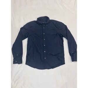 Abercrombie & Fitch Mens Navy Blue Stretch Button Down Shirt Long Sleeve Size M